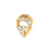 Tear Drop Motif Gold Nosepin With Round Diamonds