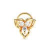 Trefoil Floral Nosepin Centering Diamonds