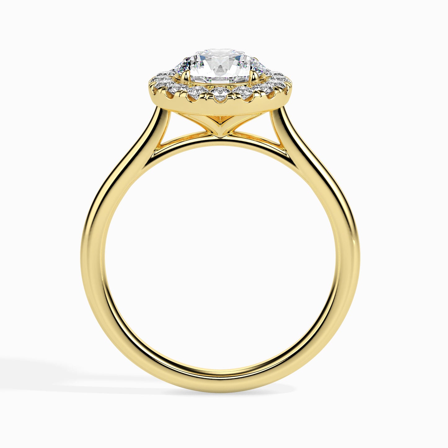 forever's crown round diamond engagement ring