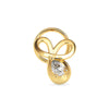 Twisted Loop Teardrop Nosepin with Pear Cut Diamond