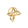 Golden Butterfly Motif Nosepin Centering 2 Round Diamonds