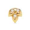 Trefoil Leaf Motif Nosepin With 3 Round Diamonds