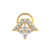Crescent Crown Gold Nosepin With Round Diamonds