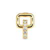 Twist Elegance Bar Nosepin With round Diamonds