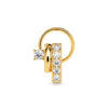 Steller Ladder Gold Nosepin With Round Diamonds