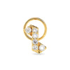 Geometric Twist Gold Nosepin With Round Diamonds