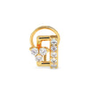 Square Elegance Gold Nosepin With Round Diamonds