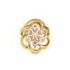 Dazzling Floral Motif Nosepin with Interwined Petal Base and Round Diamonds