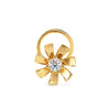 Radiant Daisy Motif Gold Nosepin Centering Round Diamond