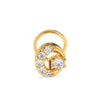 Abtract Round Gold Nosepin With Small Round Diamonds
