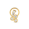 Club Motif Gold Noseoun With Round Diamonds